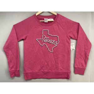 Texas Sweatshirt Womens SMALL Pink Lasso Lone Star‎ State Creative Apparel Gift